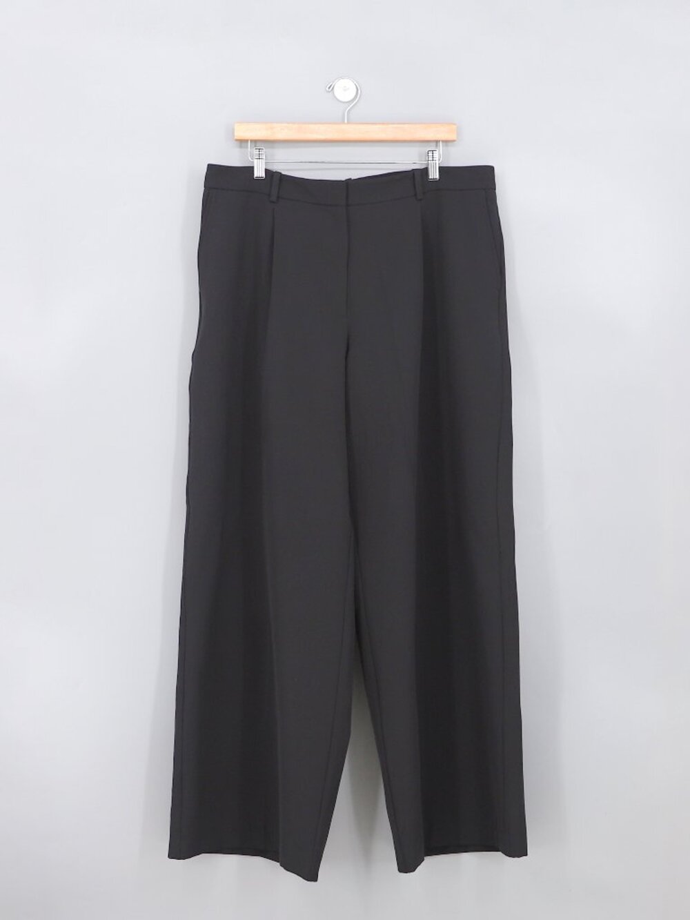BOSS Orange Women's Tiwi Pleated Wide Leg Dress Pants in Black Size US 14